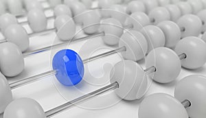 Abacus with blue bead