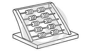 Abacus for Calculation, Educational Device, Mental Math Aid, vector design Generative AI