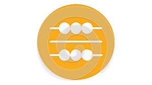 Abacus Calculation Tool Icon for Learning and Math, vector design Generative AI