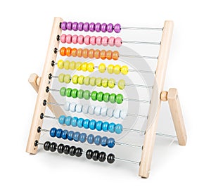 Abacus counting frame isolated on white