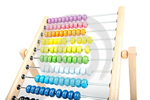 Abacus counting frame isolated on white