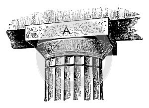 Abacus credence vintage engraving photo