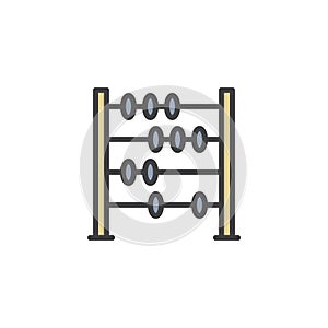 Abacus filled outline icon