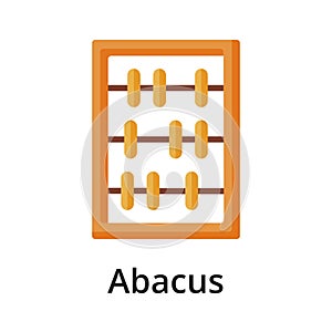 Abacus flat vector illustration. Single object. Icon for design on white background