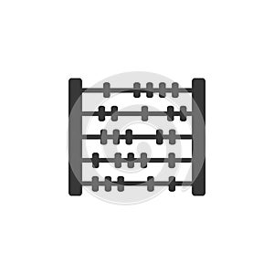 Abacus icon in flat style. Vector illustration in modern flat style