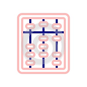 abacus icon. learn with the abacus to be proficient in counting