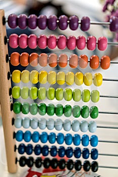 Abacus made of wood and steel photo