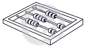 Abacus for math and learning, symbolizing calculation and wisdom, vector design Generative AI