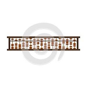 Abacus vector cartoon icon. Vector illustration tool for counting on white background. Isolated cartoon illustration
