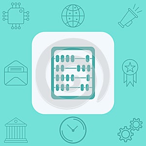 Abacus vector icon sign symbol