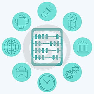 Abacus vector icon sign symbol
