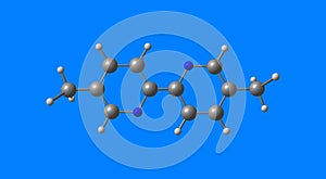 Abametapir molecular structure isolated on blue photo