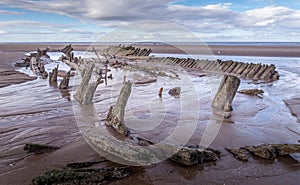 The Abana shipwreck near Blackpool, Lancashire