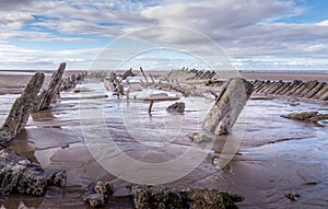 The Abana shipwreck near Blackpool, Lancashire