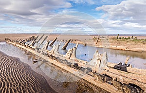 The Abana shipwreck near Blackpool, Lancashire