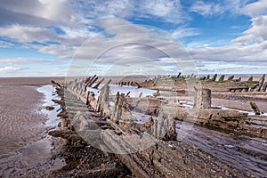 The Abana shipwreck near Blackpool, Lancashire