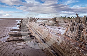 The Abana shipwreck near Blackpool, Lancashire