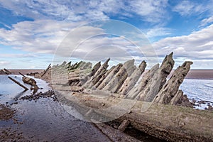 The Abana shipwreck near Blackpool, Lancashire