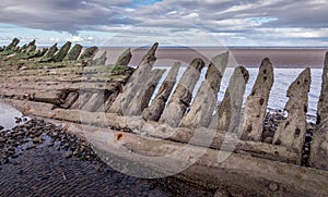 The Abana shipwreck near Blackpool, Lancashire