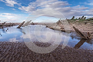 The Abana shipwreck near Blackpool, Lancashire