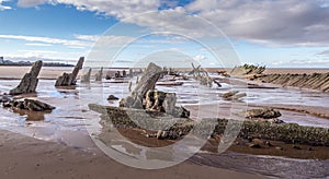 The Abana shipwreck near Blackpool, Lancashire