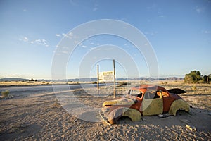 Abandon cars in the Namibian desert