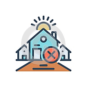 Color illustration icon for Abandon, leave and discard photo
