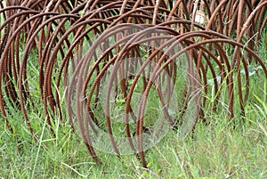 Abandon steel reinforcement bars.