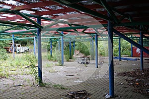 An abandoned amusement park