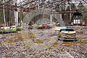 Abandoned amusement park in Pripyat ghost town, Chernobyl