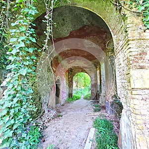 Abandoned Villa Becker in Turin city, Italy. Art, architecture and splendour photo