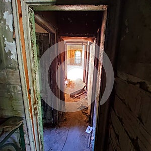 Abandoned Villa Becker in Turin city, Italy. Art, architecture and splendour photo