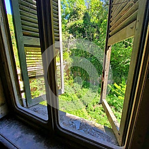 Abandoned Villa Becker in Turin city, Italy. Art, architecture and splendour photo