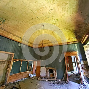 Abandoned Villa Becker in Turin city, Italy. Art, architecture and splendour photo