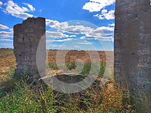 Abandoned  ancient well historical place