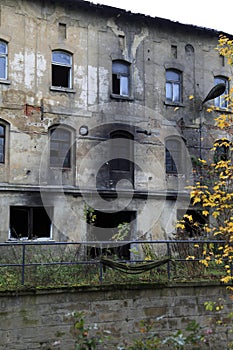 Abandoned apartment building