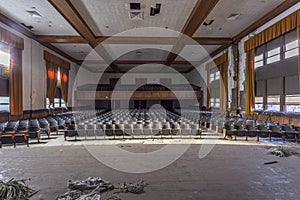 Abandoned auditorium in high school