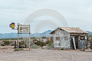 Abandoned bar on US Route 66 in Mojave Desert, CA