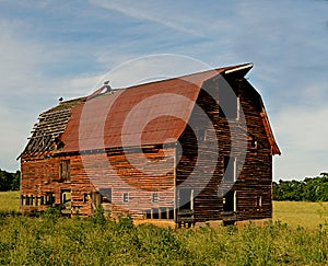 Abandoned barn in the country.