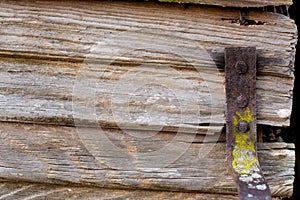 Abandoned Barn Door with Rusty Handle
