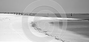 Abandoned beach at Waveland, Mississippi