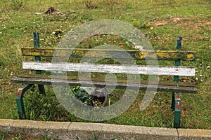 Abandoned bench