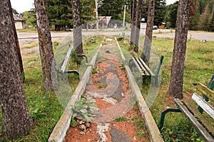 Abandoned benches