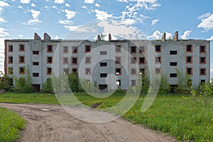 Abandoned block of building