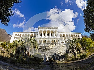 Abandoned boarding house Gagripsh in Gagra, Abkhazia