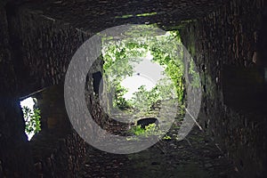 abandoned boundary wall of church at vasai, india