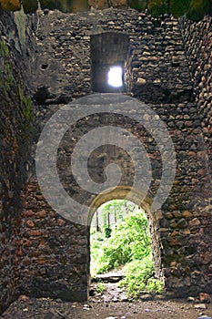 abandoned boundary wall of church at vasai, india