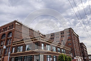 An abandoned brick building