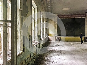 Abandoned building in Chernobyl zone