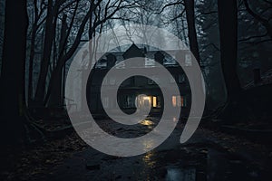 Abandoned building with a dark and mysterious atmosphere